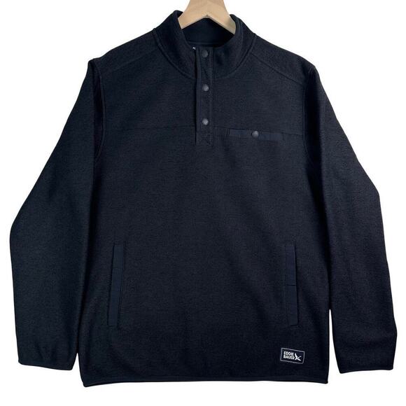 EDDIE BAUER Men's Sweater Fleece Classic Fit Pullover Size Med Heather Black - Picture 6 of 15
